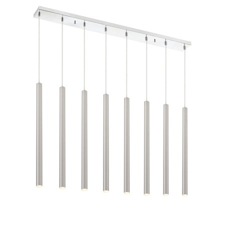 Z-LITE Forest 8 Light Island/Billiard, Chrome & Brushed Nickel 917MP24-BN-LED-8LCH